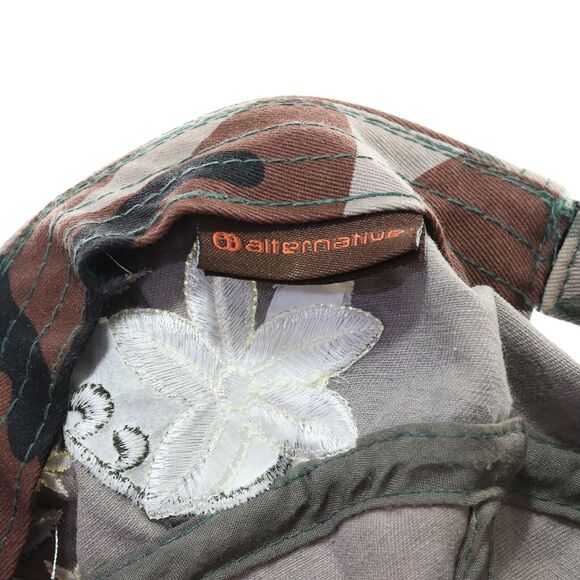 Ka'anapali Alii Women's Hawaiian Floral Camo Army Hat Cap Strap Back Embroidered - Picture 7 of 8